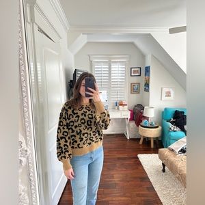 STORIA Cheetah Print Sweater